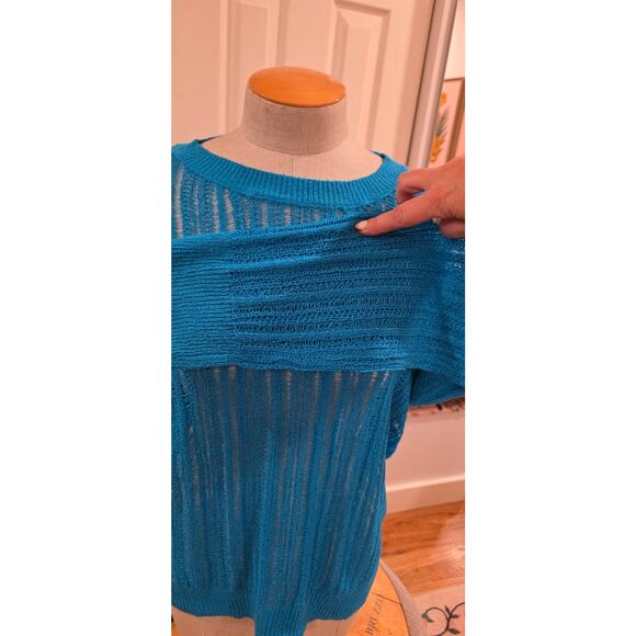 Double Zero Turqouise Sweater NWOT Size Medium - Picture 3 of 6